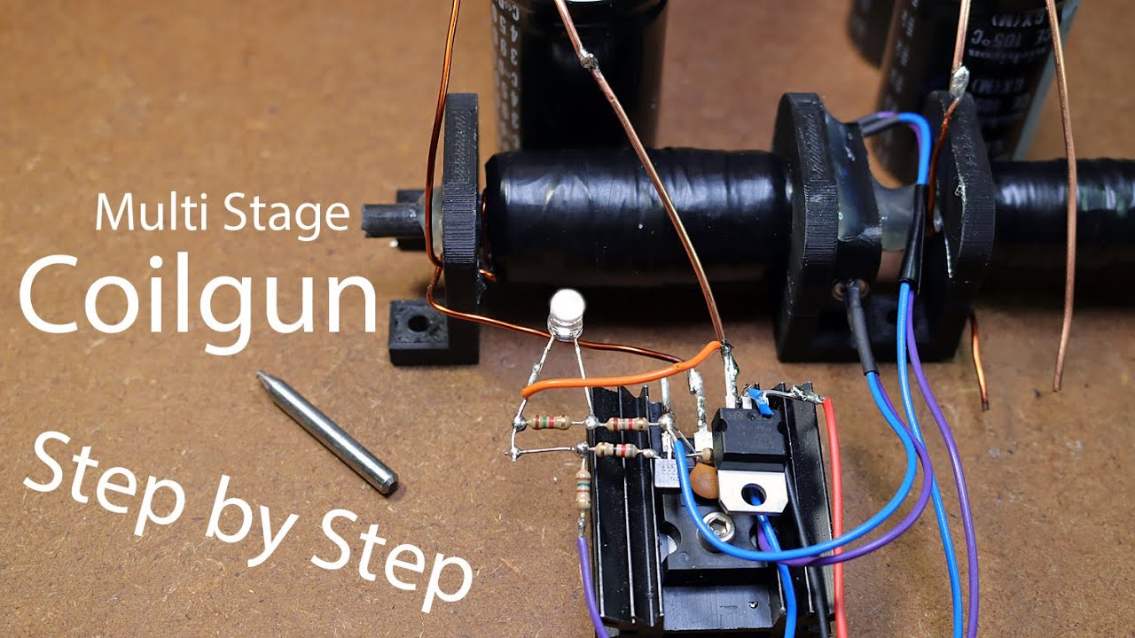 Multistage Coilgun! - Optical trigger - Step by Step