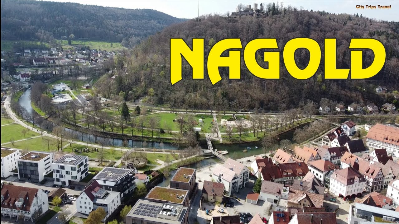 Nagold im Schwarzwald /Nagold in black forest NAGOLD / GERMANY, CITY ON A RIVER ( Dji Mini 2 Drone )