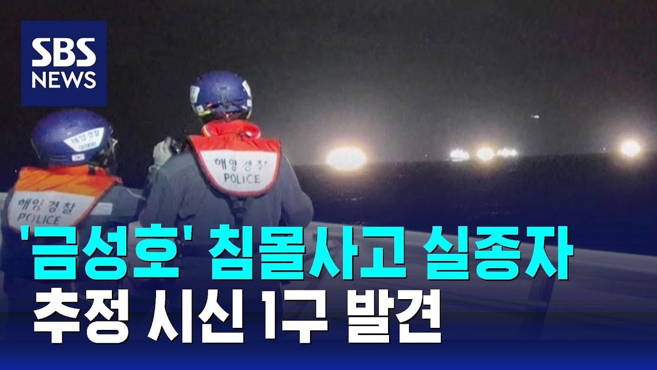'금성호' 침몰사고 실종자 추정 시신 1구 발견 / SBS