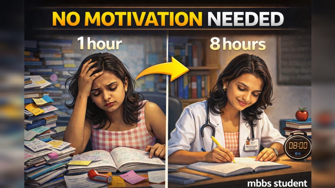 🩺MBBS Student: How I Went From 2 to 8 Hours of Study Daily🤯(Consistency OR Motivation)💪