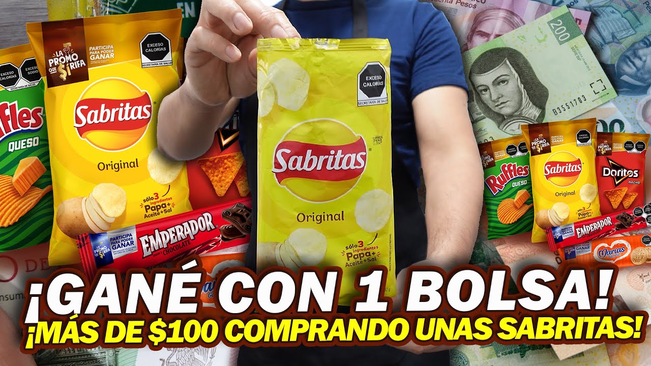 ¡Gasté SOLO $20 en 1 BOLSA Sabritas y ENCONTRÉ BILLETE en bolsa QUE NO ESTABA MARCADA CON PROMO!