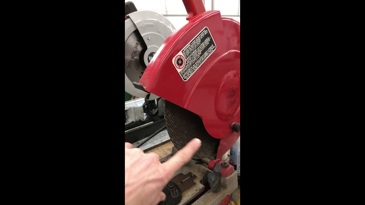 Metal chop saw improvements for accuracy of cutting