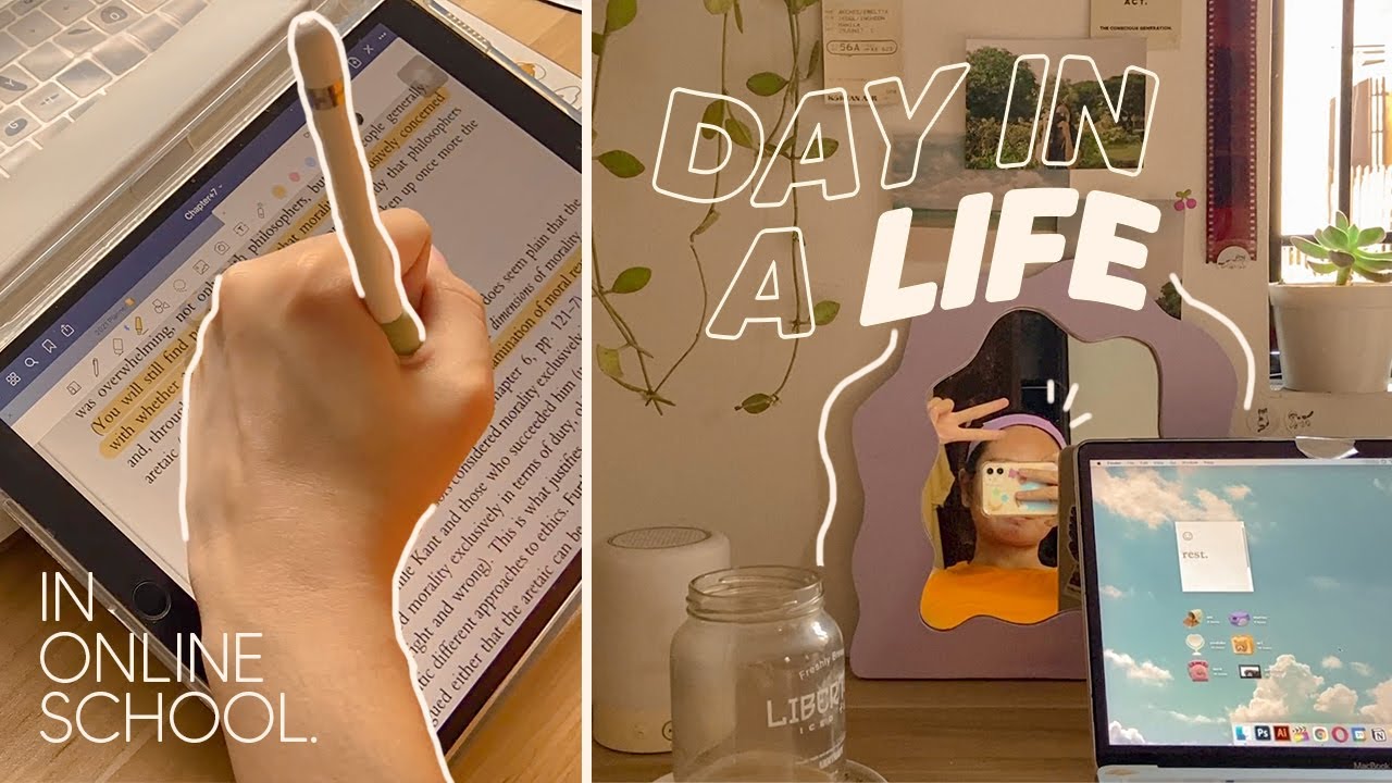 🍎 online school day in a life (Ateneo)