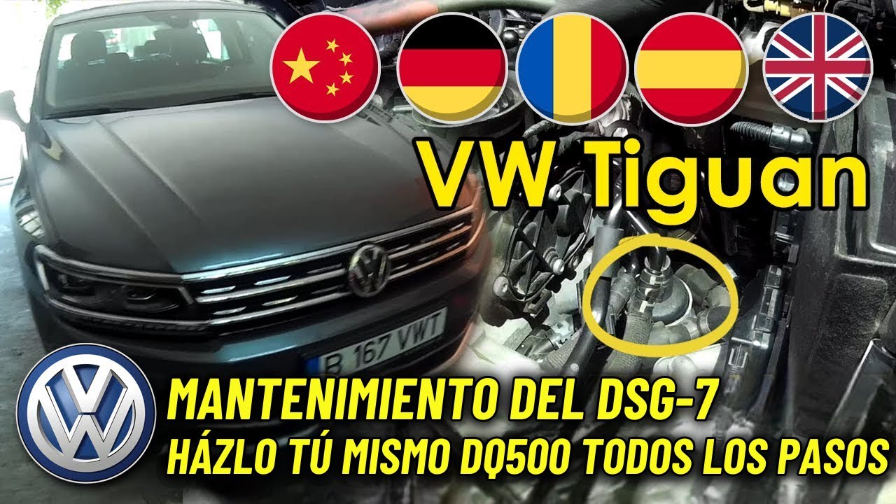Cómo hacer el Cambio de Aceite y Filtro DSG-7 (OBH DQ500 Audi Q3 TT RS) en un Volkswagen Tiguan 2018