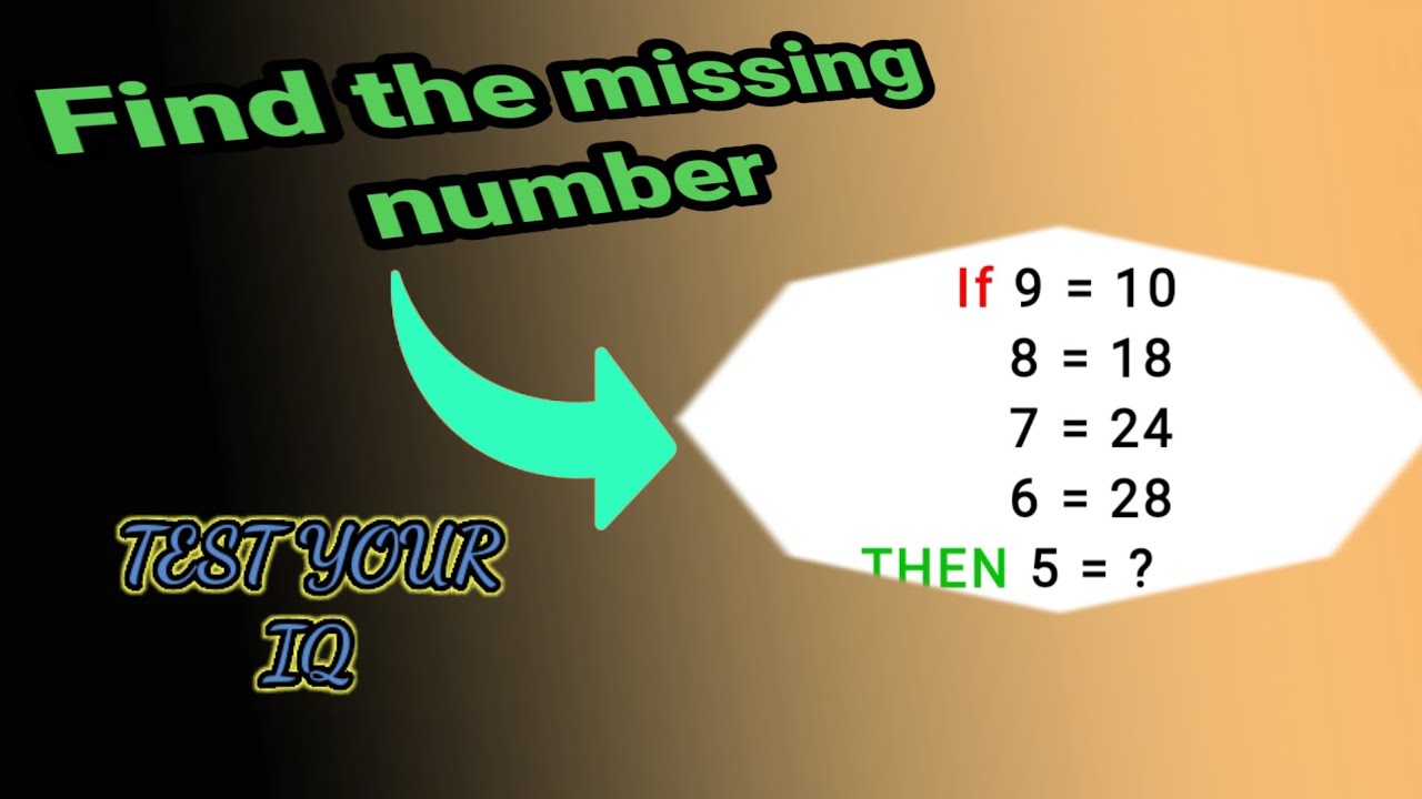 Find the missing number | Test your brain power | iq #iq #live