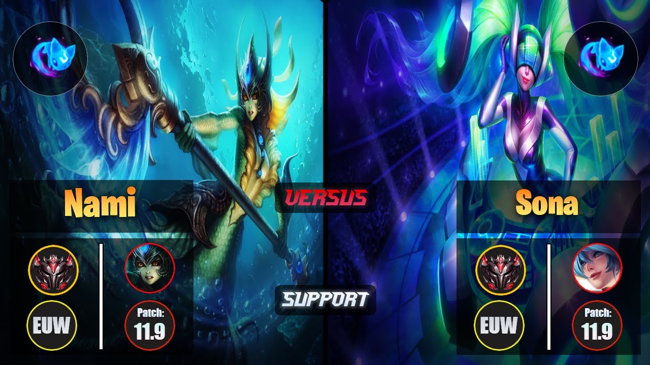 GrandMaster NAMI [Summon Aery] (Support) VS  SONA - Grandmaster EUW Patch 11.9