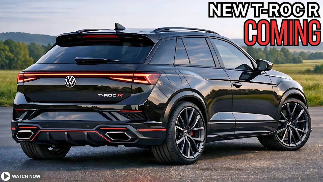 Первый взгляд на Volkswagen T-Roc R 2027 года — невероятная мощность, смелый дизайн и большие сюр...