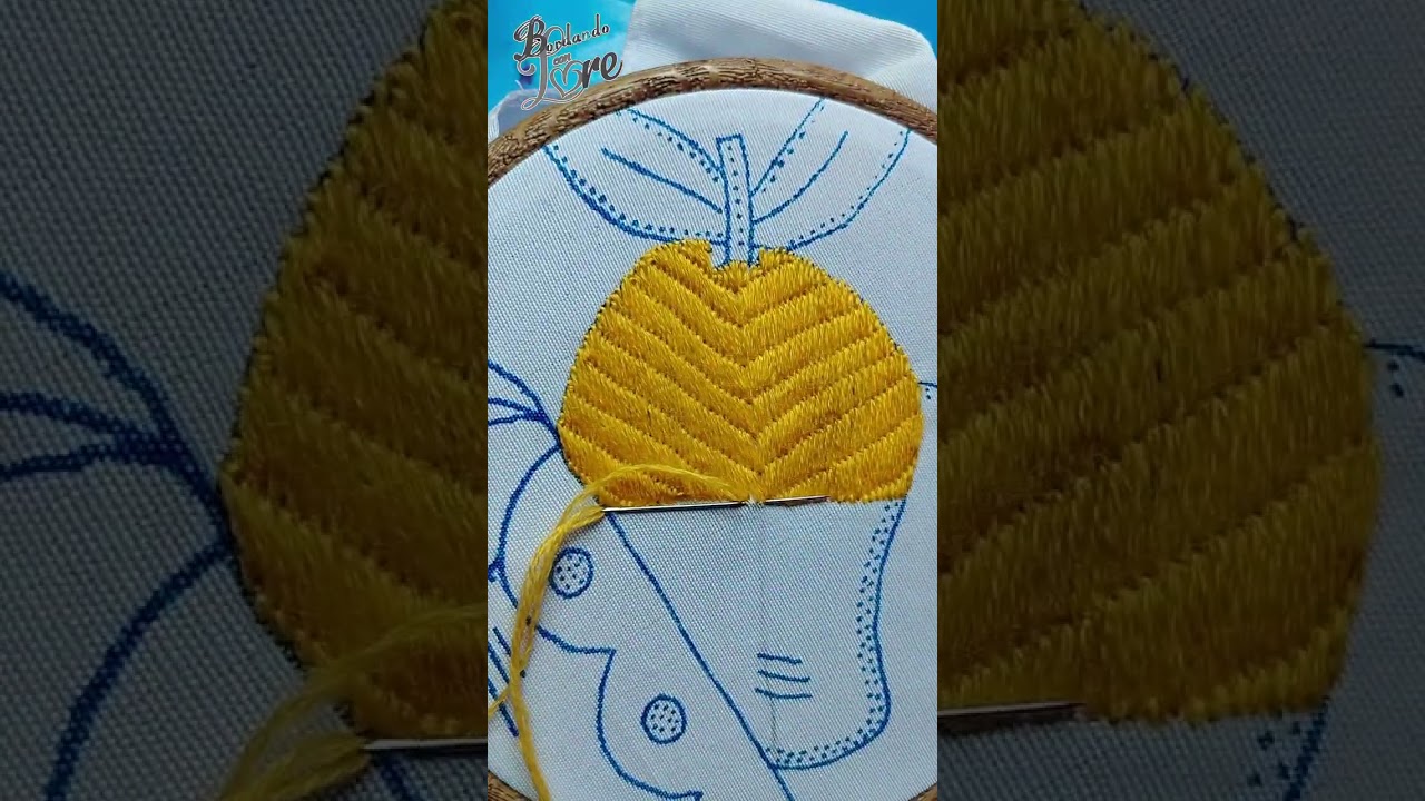 Marcando V- Punto atrás- Rombos invertidos- Mango #mango #frutas #puntoatras #colores #embroidery 