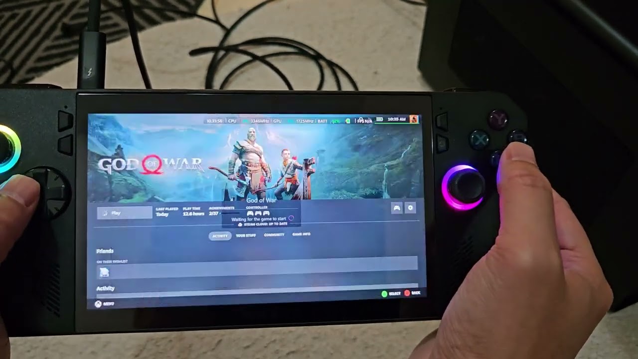 ROG Ally X eGPU Razer Core X with RTX 3070
