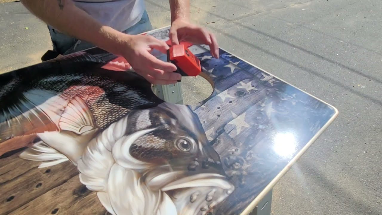 Applying a Cornhole Wrap!