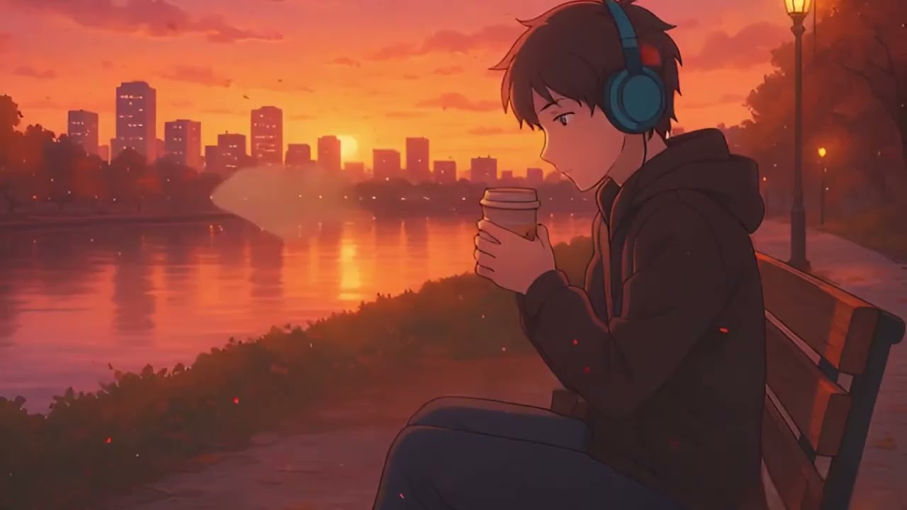 Evening Chill Mashup | Lofi Anime Riverside Scene | Slowed + Reverb Aesthetic