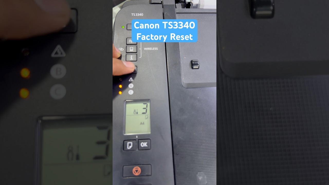 Canon TS3340 Factory Reset All Settings  #printer#bilalsworkshop