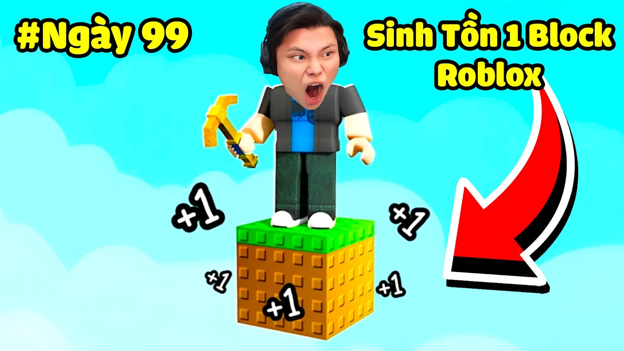 [ROBLOX] JAYGRAY THỬ THÁCH SINH TỒN TRÊN 1 BLOCK SIÊU KHÓ🤕🌍✨99 NGÀY SỐNG SÓT CÙNG THẰNG BẠN THÂN