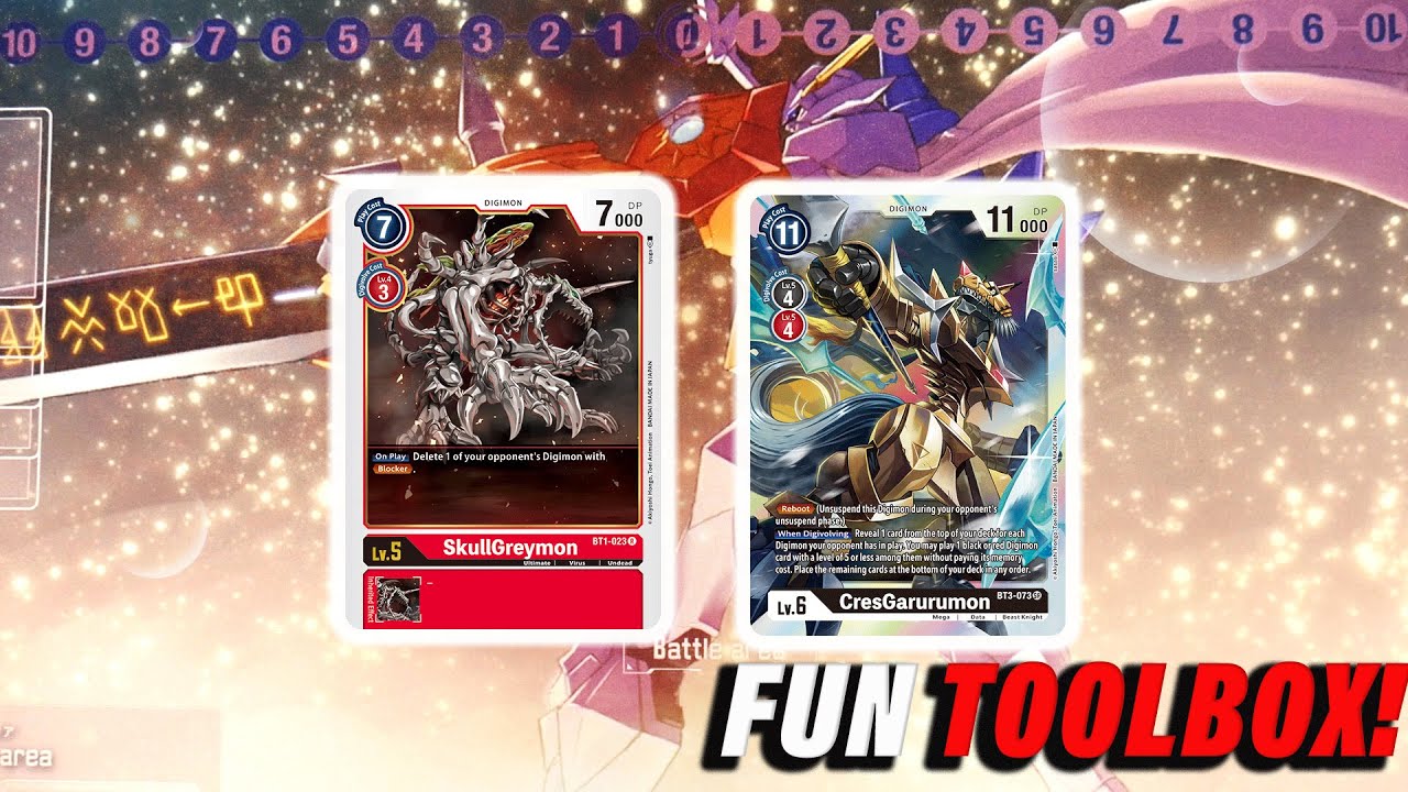 Digimon TCG CresGarurumon Red Deck Profile - Set 1.5 Format! Digimon Trading Card Game (2021)