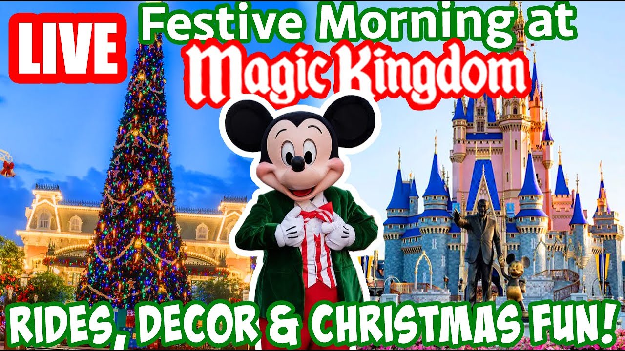 🔴Live: Jolly Day at Magic Kingdom! - Christmas Parade, Decor & Rides - Disney World Livestream