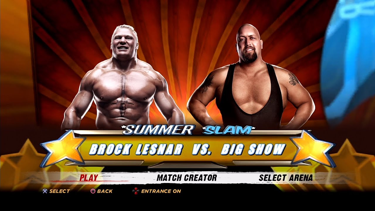 WWE '12 PS3 - Brock Lesnar VS Big Show [mClassic]