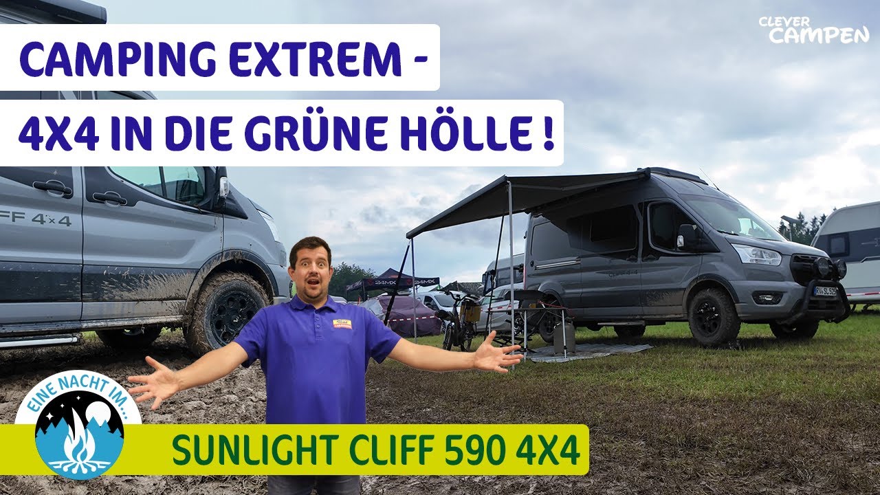 Allrad-Kasten im Schlamm - Mit dem Cliff 590 4x4 beim  24h-Rennen am Nürburgring - Clever Campen