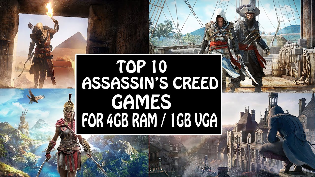 Top 10 Assassins creed Games For 4gb Ram / 6gb Ram | Top 10 Assassins Creed Games