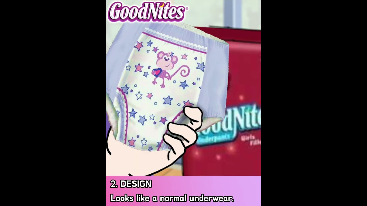 GoodNites for girls (custom photo steps ad)