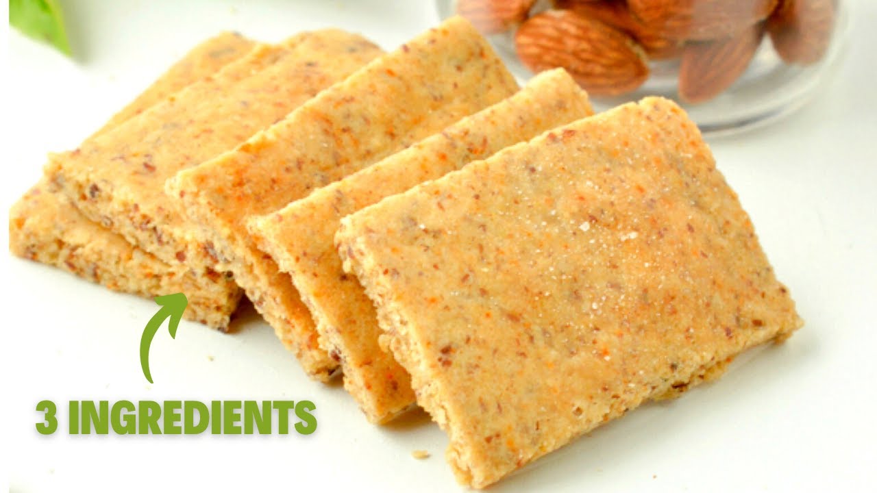 ALMOND FLOUR CRACKERS with only 3 ingredients |the BEST Keto Appetizers 100% Vegan and Egg-free