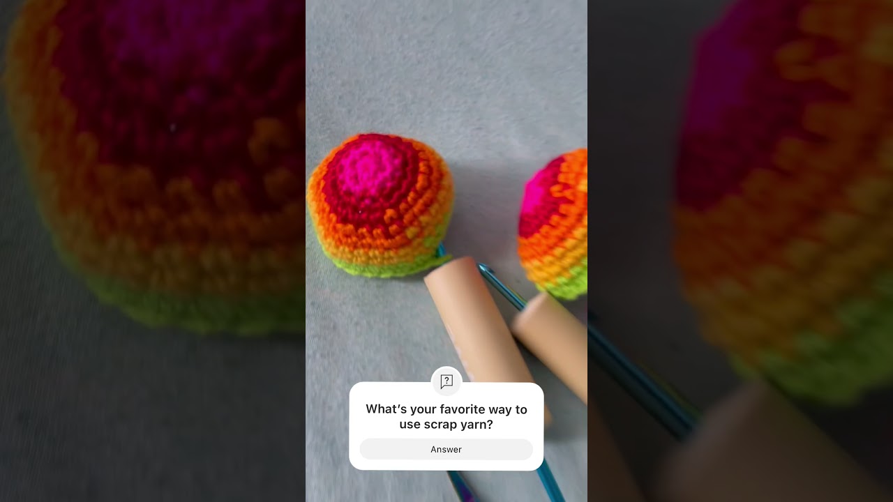 I love finding new ideas for scrap yarn but my favorite has to be play food 