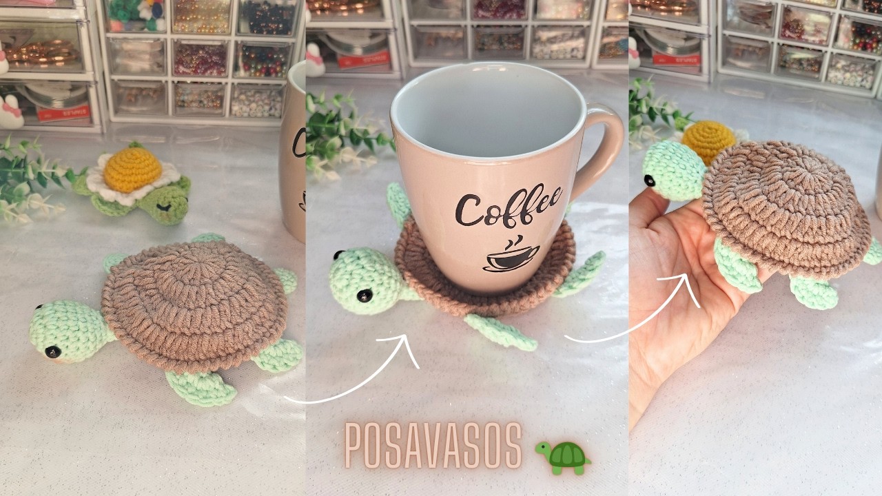 😲Cómo Tejer Tortuga a Crochet POSAVASOS  l😍 Fácil 🐢