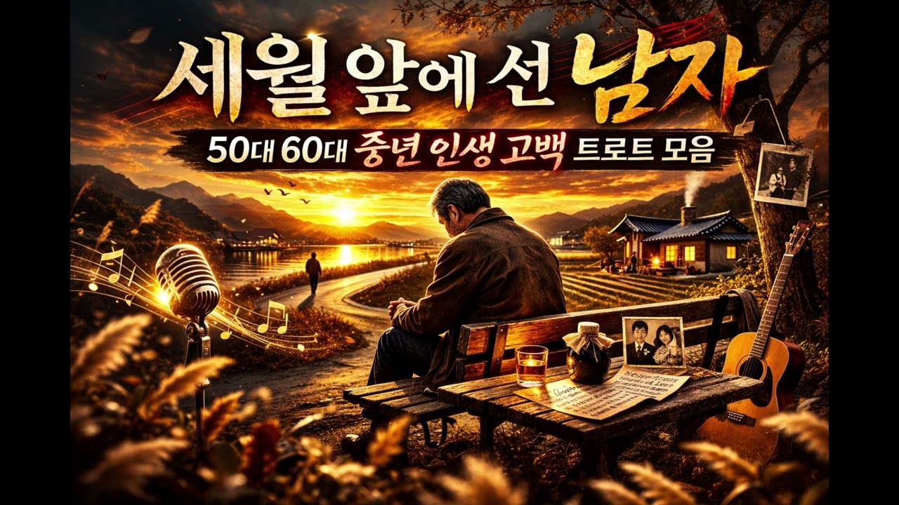 세월 앞에 선 남자 │ 50대 60대 중년 인생 고백 트로트 모음