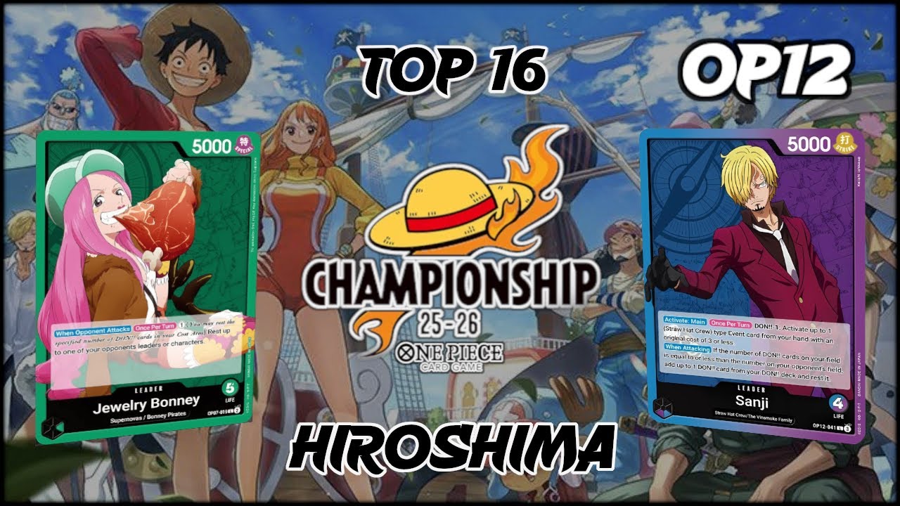 BONNEY VS SANJI, TOP16 CHAMPIONSHIP HIROSHIMA OP12 CASTEO EN ESPAÑOL | ONE PIECE CARD GAME