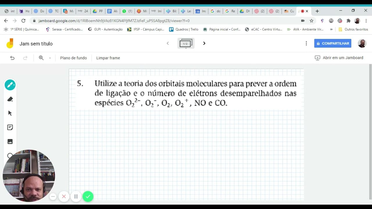 Teoria dos Orbitais Moleculares (TOM): Resolução de Exercícios