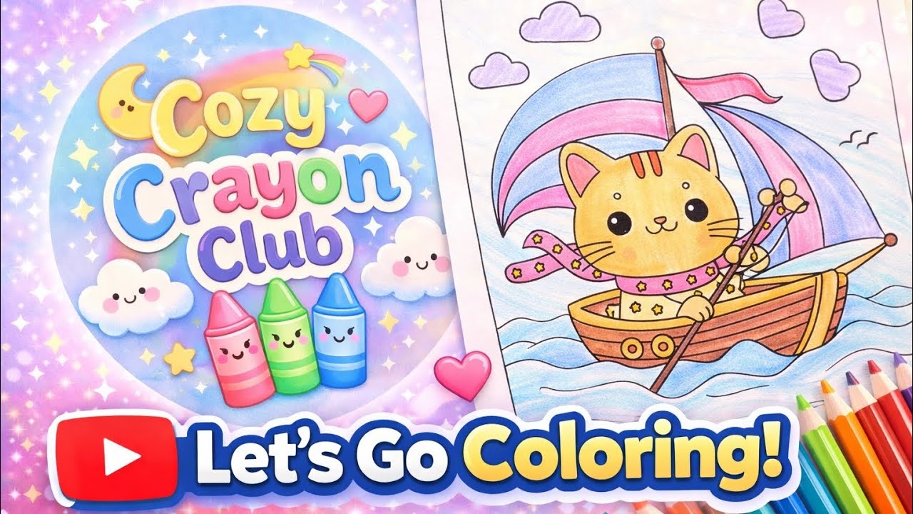 Let’s Go Coloring! 🎨🐱 Cute Cat Adventure 