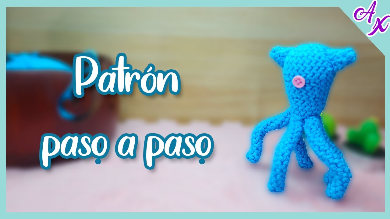 💙Calamar (Coraline) | Tutorial amigurumi paso a paso en español