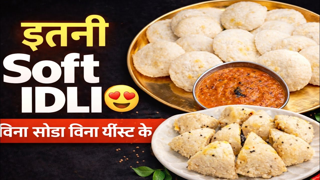 अगर आपकी भी इडली हार्ड हो जाती है सॉफ्ट नहीं बनती तो इस तारिके से एक बार बनायें😋|Bina SodaBina Yeast