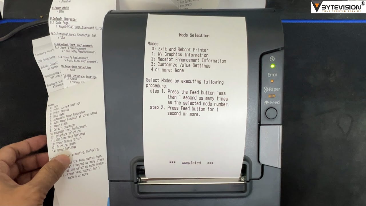 Epson TM88V How to Enable USB Interface Or USB Printer Not Detected on the System 