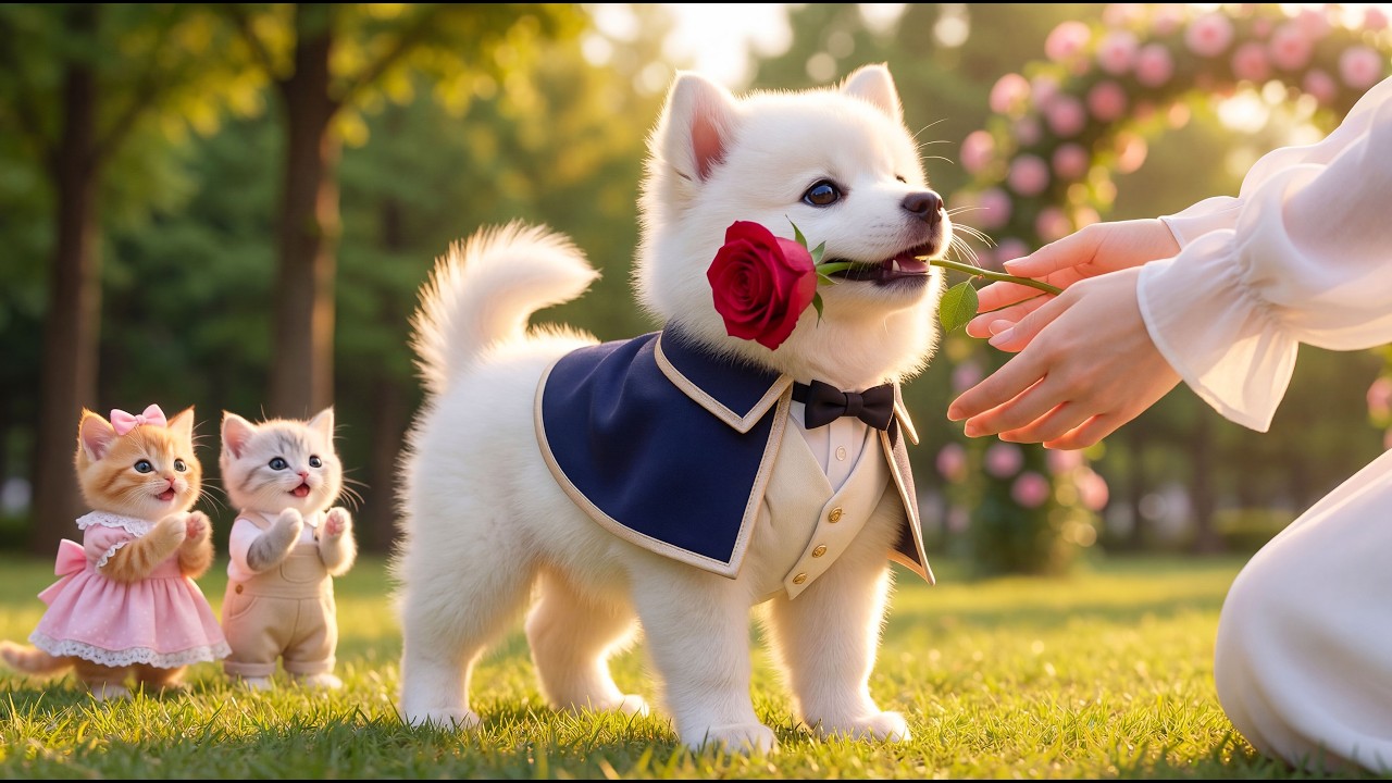 The White Puppy Who Became an Actor 🎬🐾 | Melunnira Friends