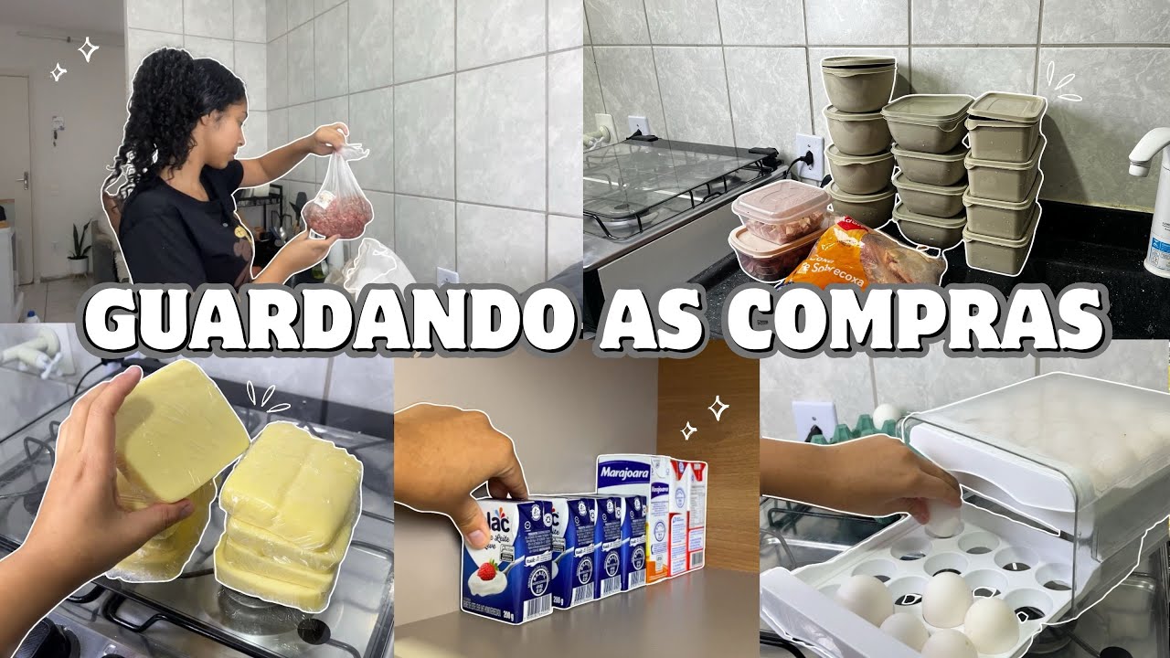 ORGANIZANDO AS COMPRAS DO MÊS - organização satisfatória 🛒💗✨