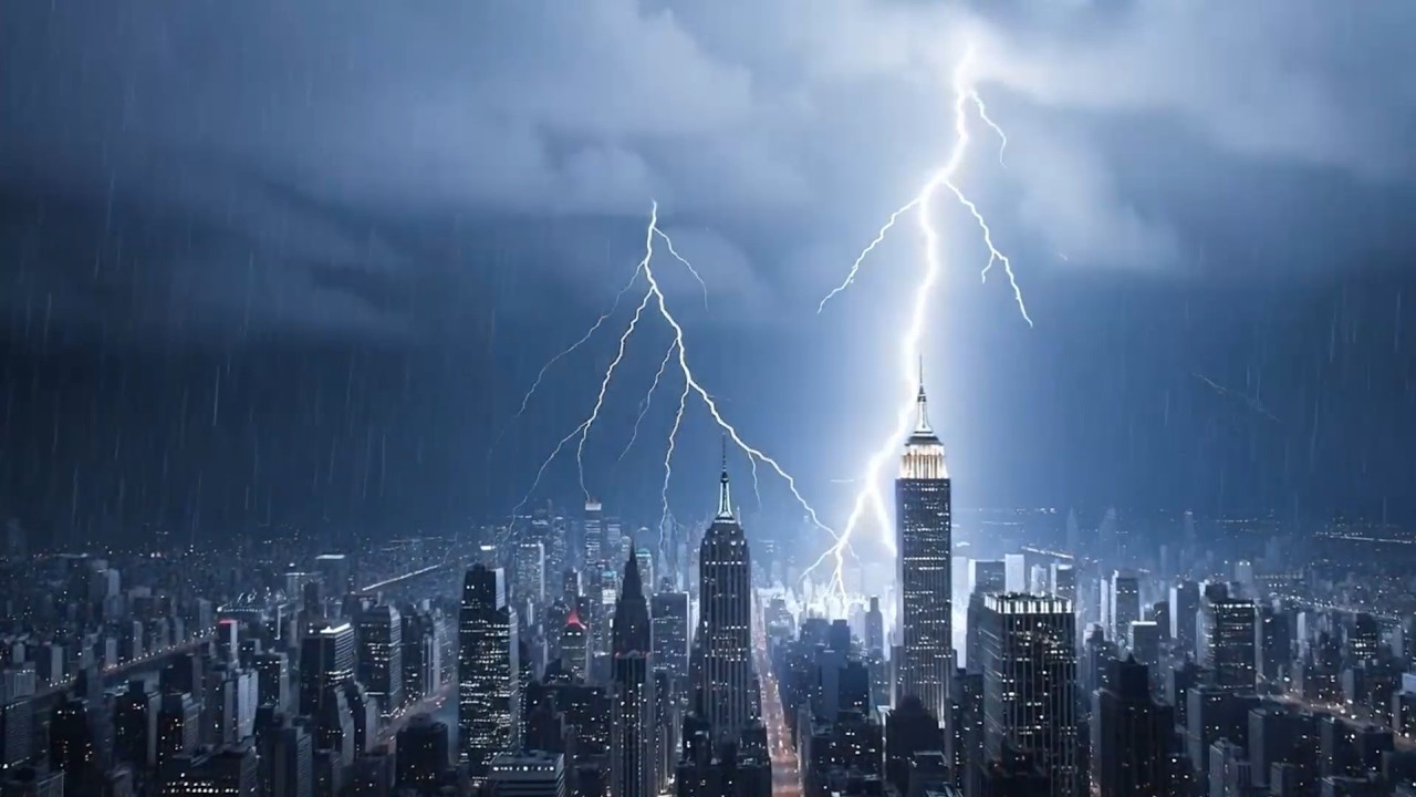 Powerful Thunderstorm at Night 🌧️🌩️ | Rain & Lightning Sleep Sounds