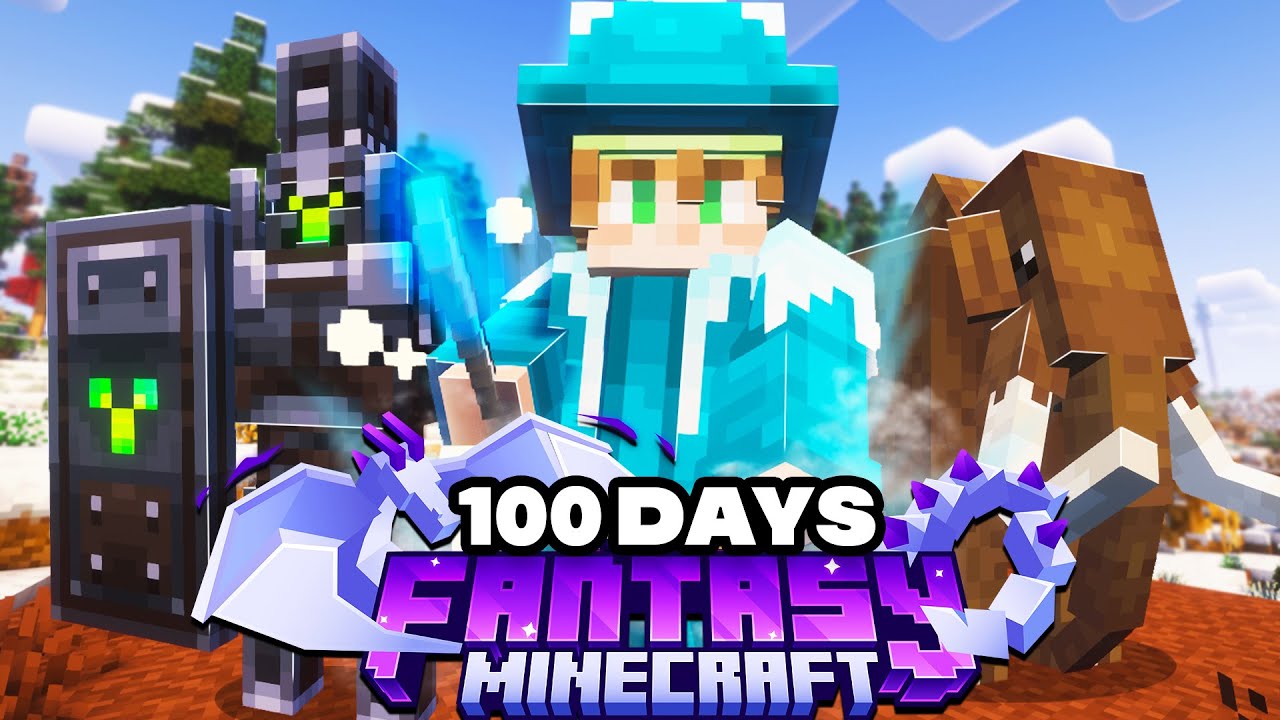 100 Days as a FROST MAGE in Fantasy Minecraft [FULL MOVIE]