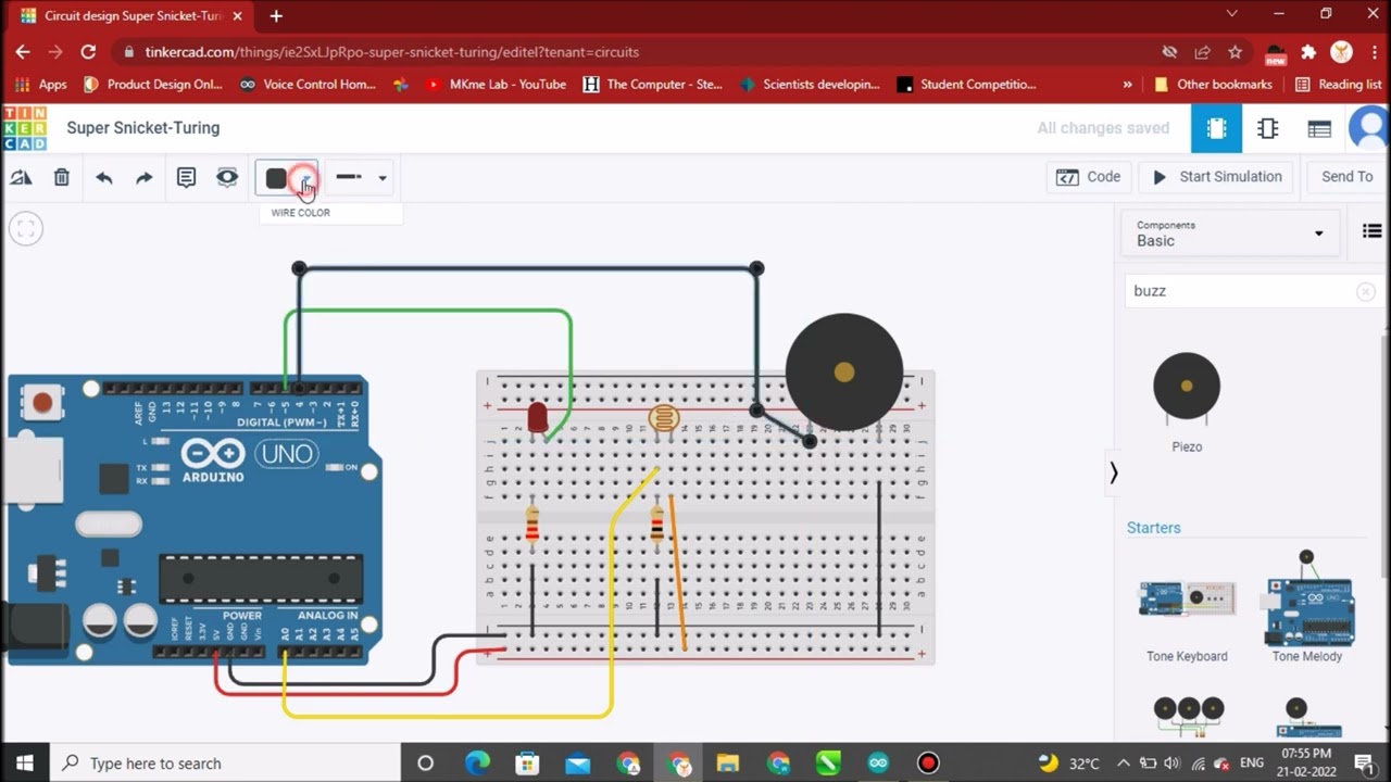 How to Detect Light with LDR Sensor and Trigger LED & Buzzer Using Tinkercad simulation Software