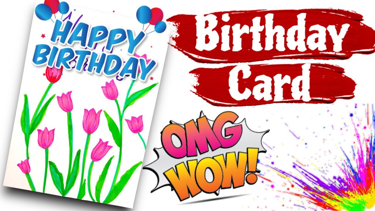 Easy DIY Birthday card making| How to make a birthday card step by step | Happy birthday card making