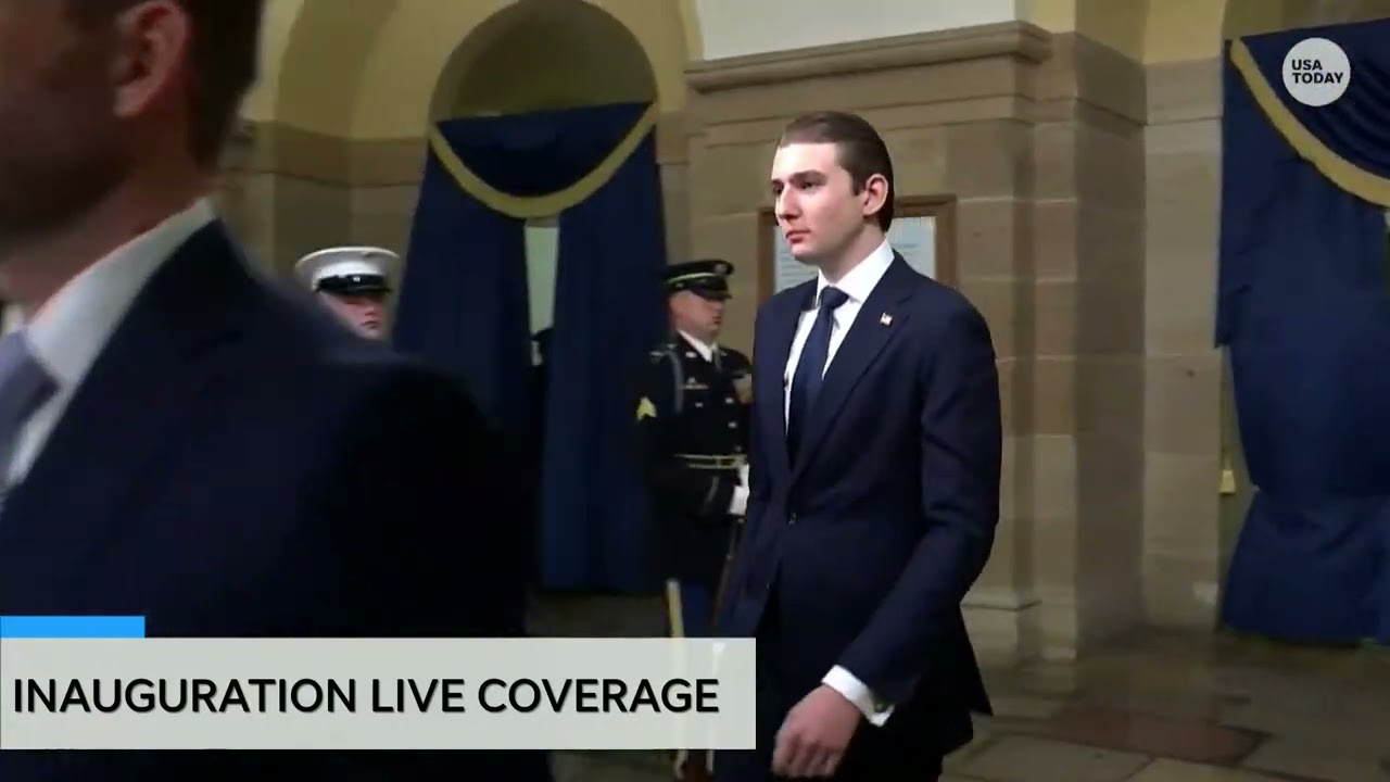 Trump children arrive at the 2025 inauguration inside the US capitol
