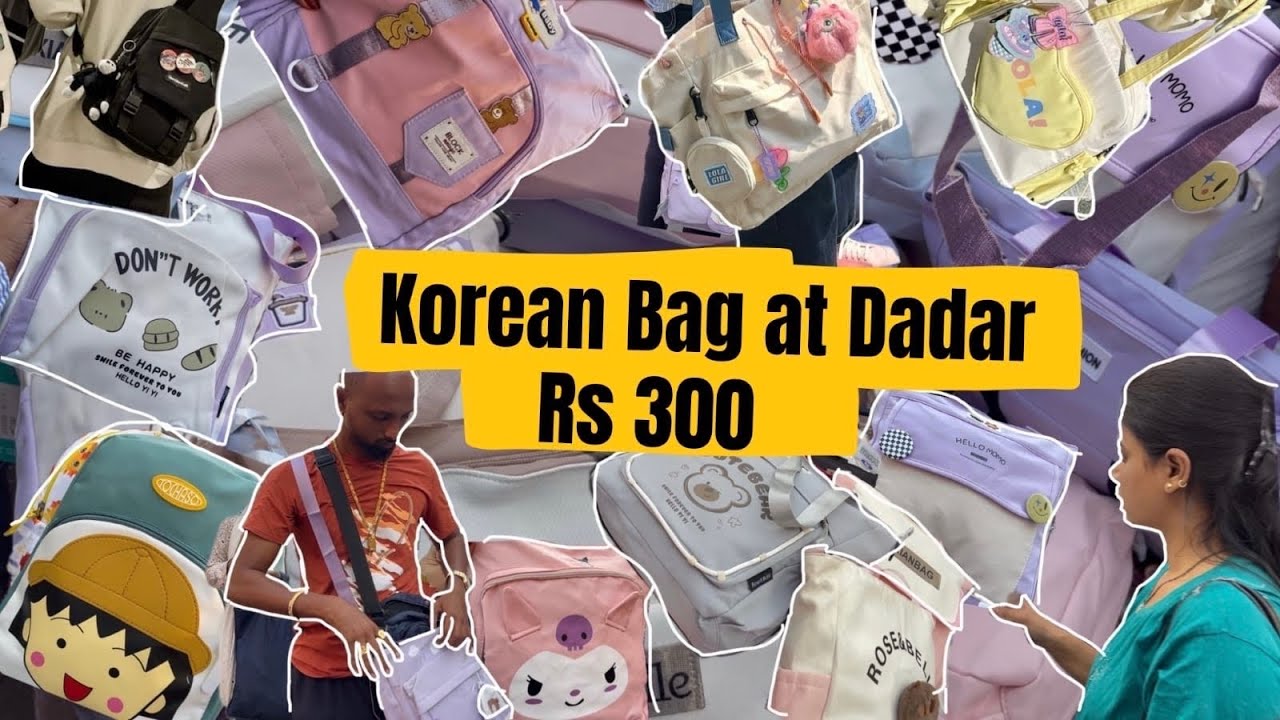 Korean Sling & Tote Bags @300 ₹ in Dadar | Perfect for College & Office | Budget Haul 