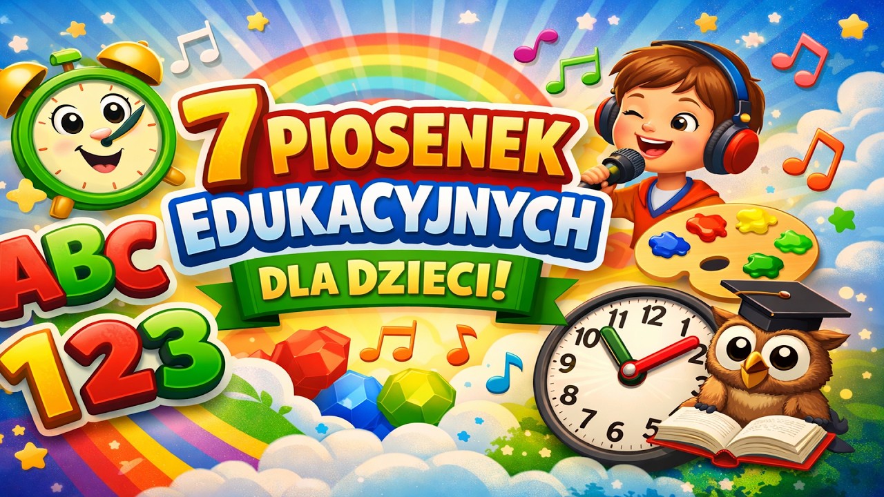 Edukacyjne Piosenki dla Dzieci 🎶 Nauka przez Zabawę | Alfabet, Liczby, Kolory, Kształty