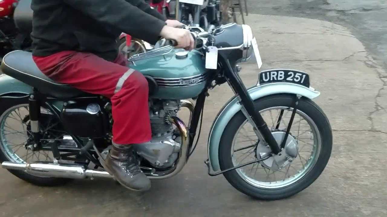 1954 Triumph T100 500cc at Andy Tiernans #07385TRI