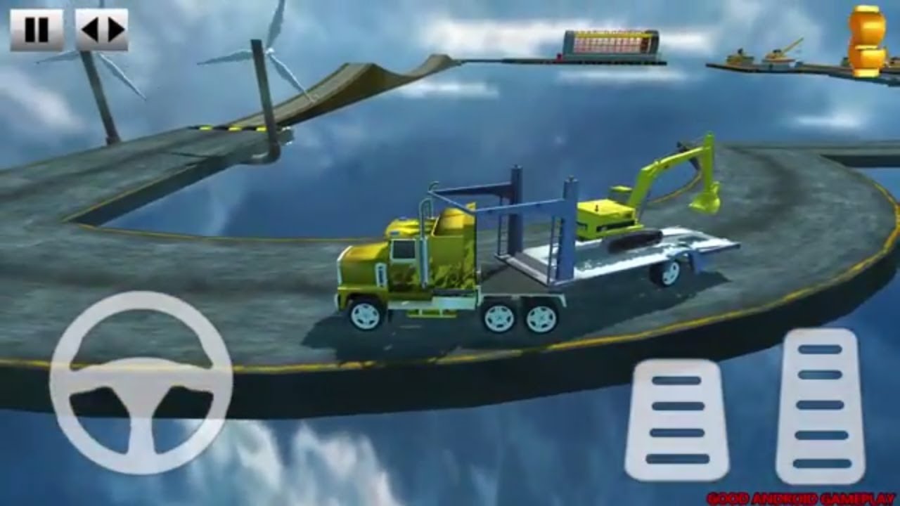 Impossible 18 Wheels Cargo Transporter 3D - Sky Tracks Truck Transporter Android GamePlay FHD