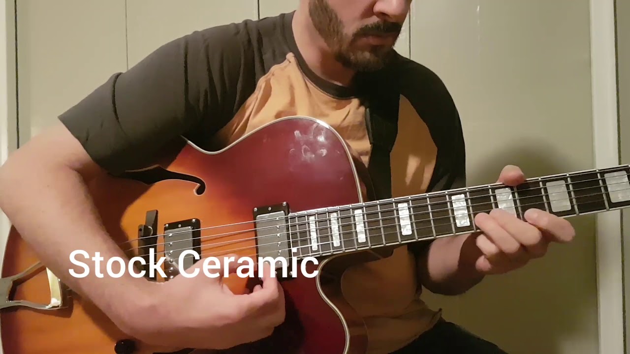 Grote guitar stock ceramic pickups compared to Alnico 2 pickups with coil splits