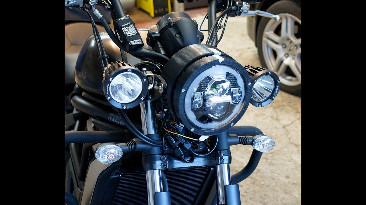 Motorcycle gyroscopic headlight demo