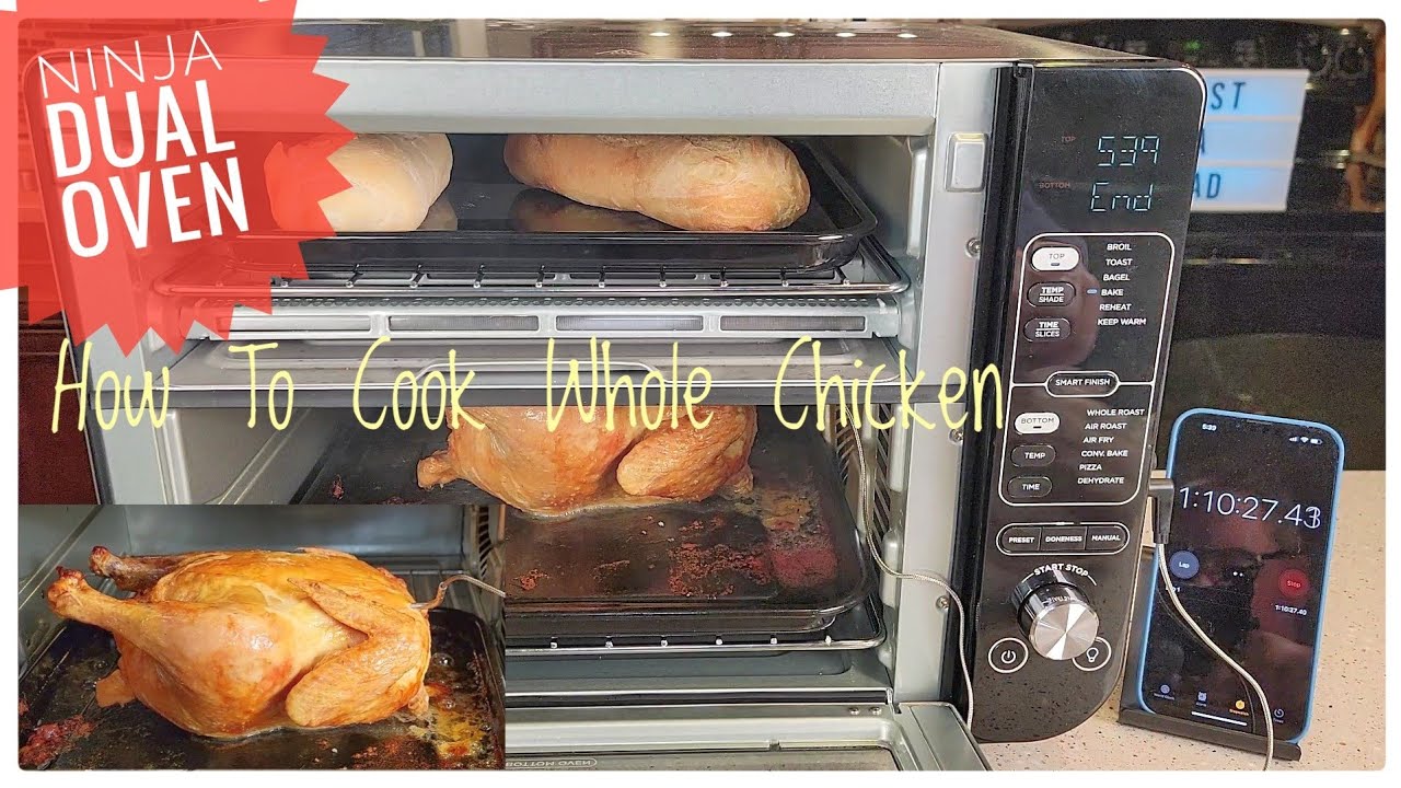Ninja Smart Double Oven   How To Cook Whole Chicken on Whole Roast