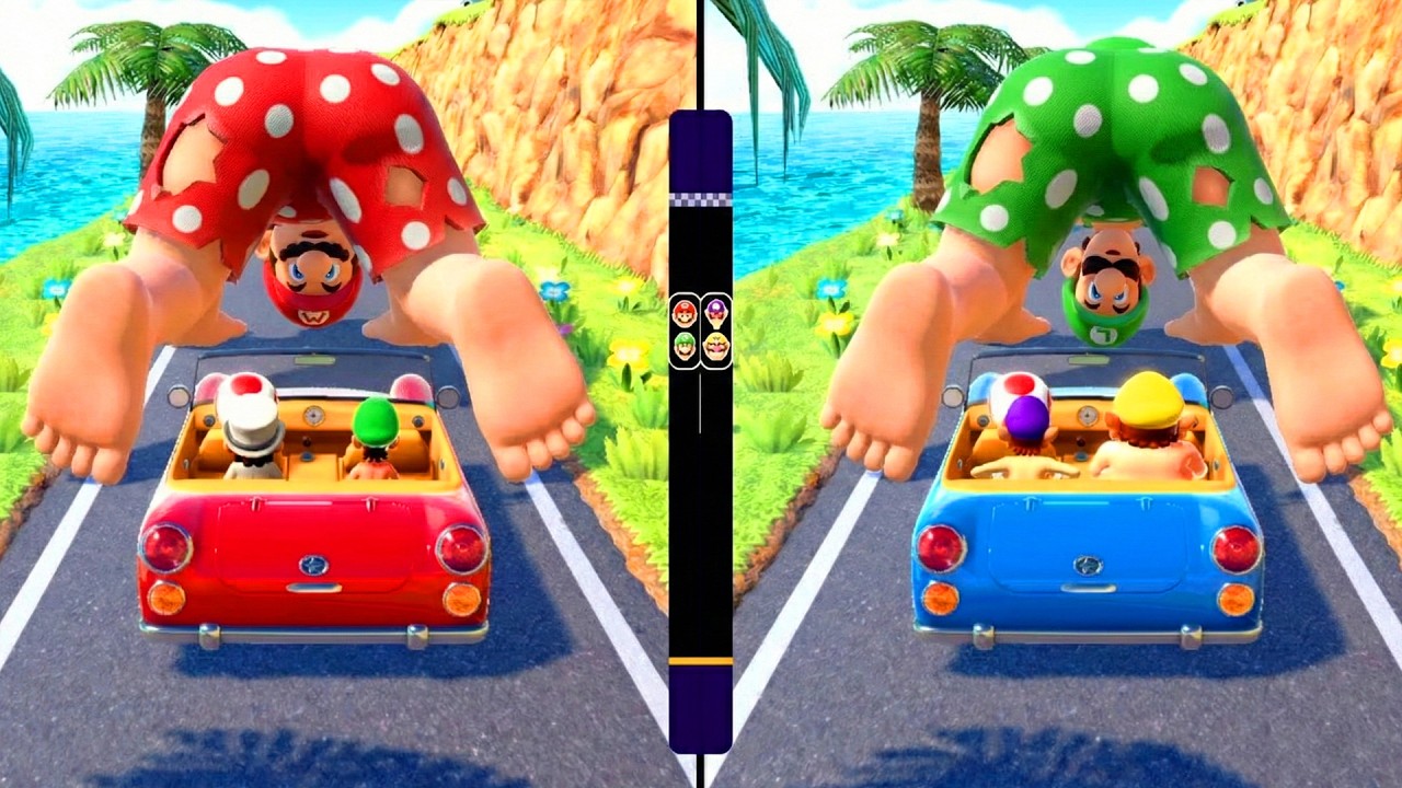 【マリオパーティ スーパースターズ】ミニゲーム対決マリオVsルイージVsワリオVsワルイージ(最強CPU｢たつじん」)