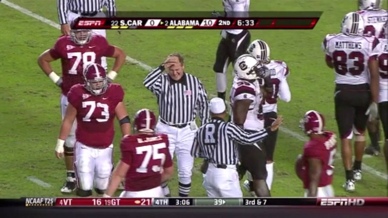 2009 #22 South Carolina vs. #2 Alabama Highlights