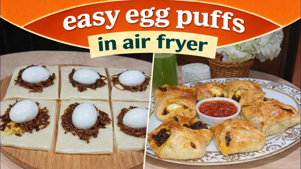 Easy and crispy egg puffs in air fryer |how to make egg puffs at home |egg puffs recipe in malayalam